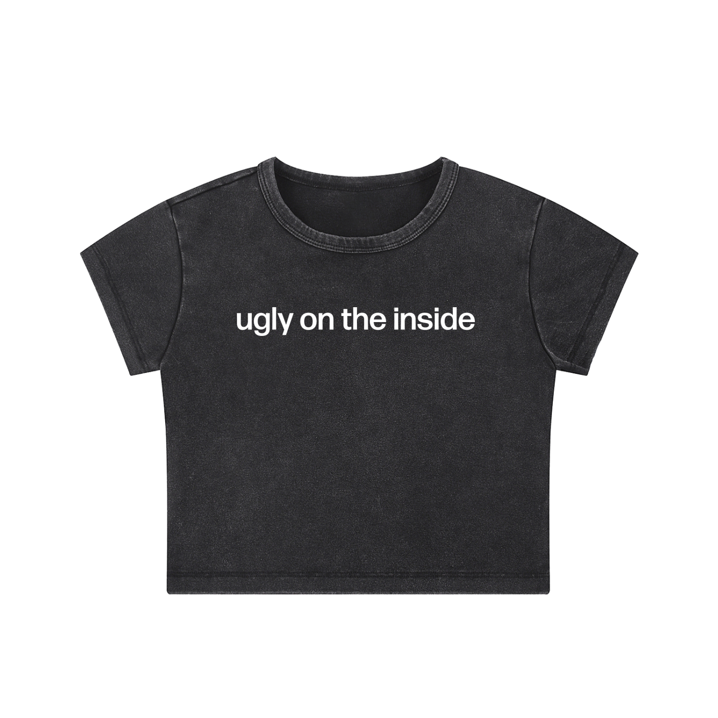 UGLY ON THE INSIDE-CROP TEE