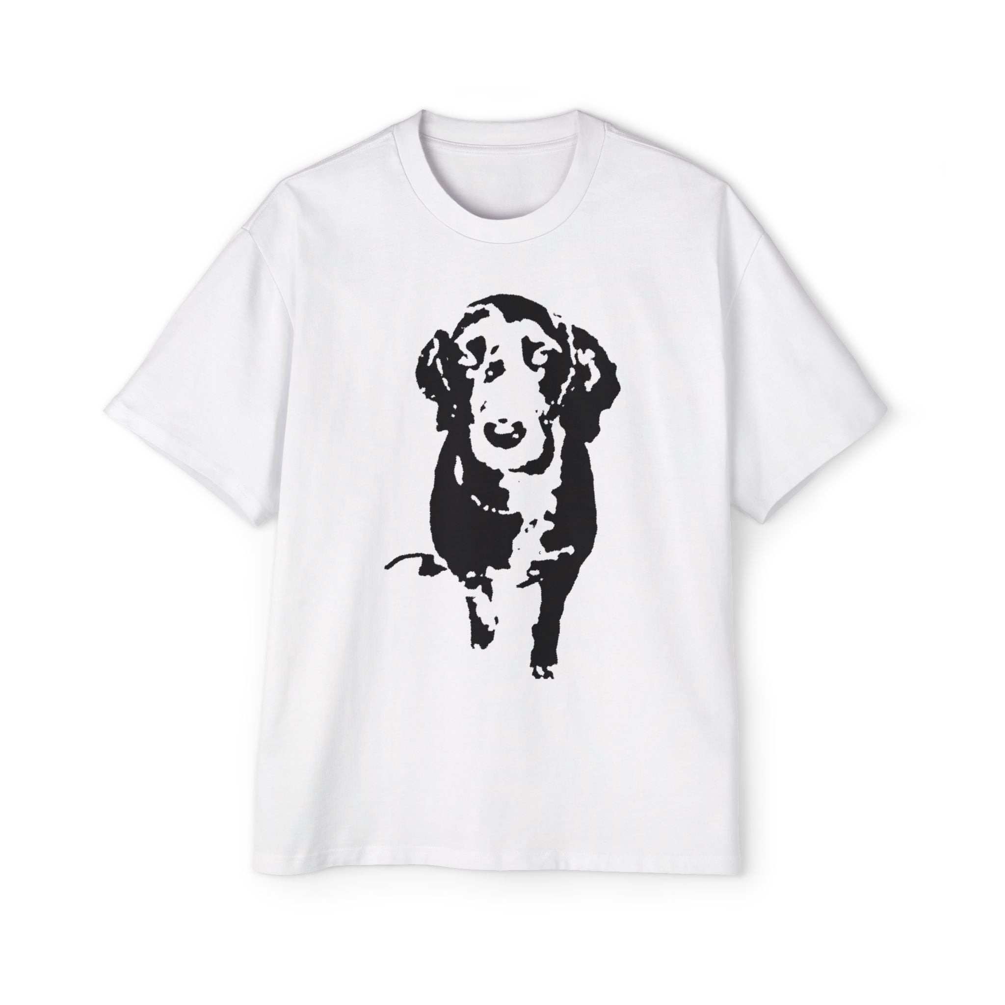 Men's Oversized Dog Print Tee - Casual Wear, Gift for Pet Lovers, Birthday, Dog Lovers, Everyday Comfort, Unique Graphic T-shirt