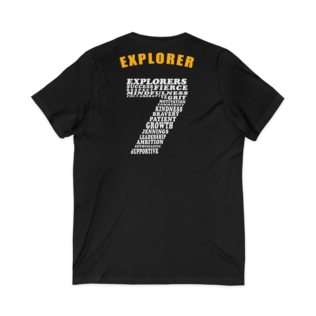Jennings Wolverines V-Neck Tee | Seventh Grade Explorer