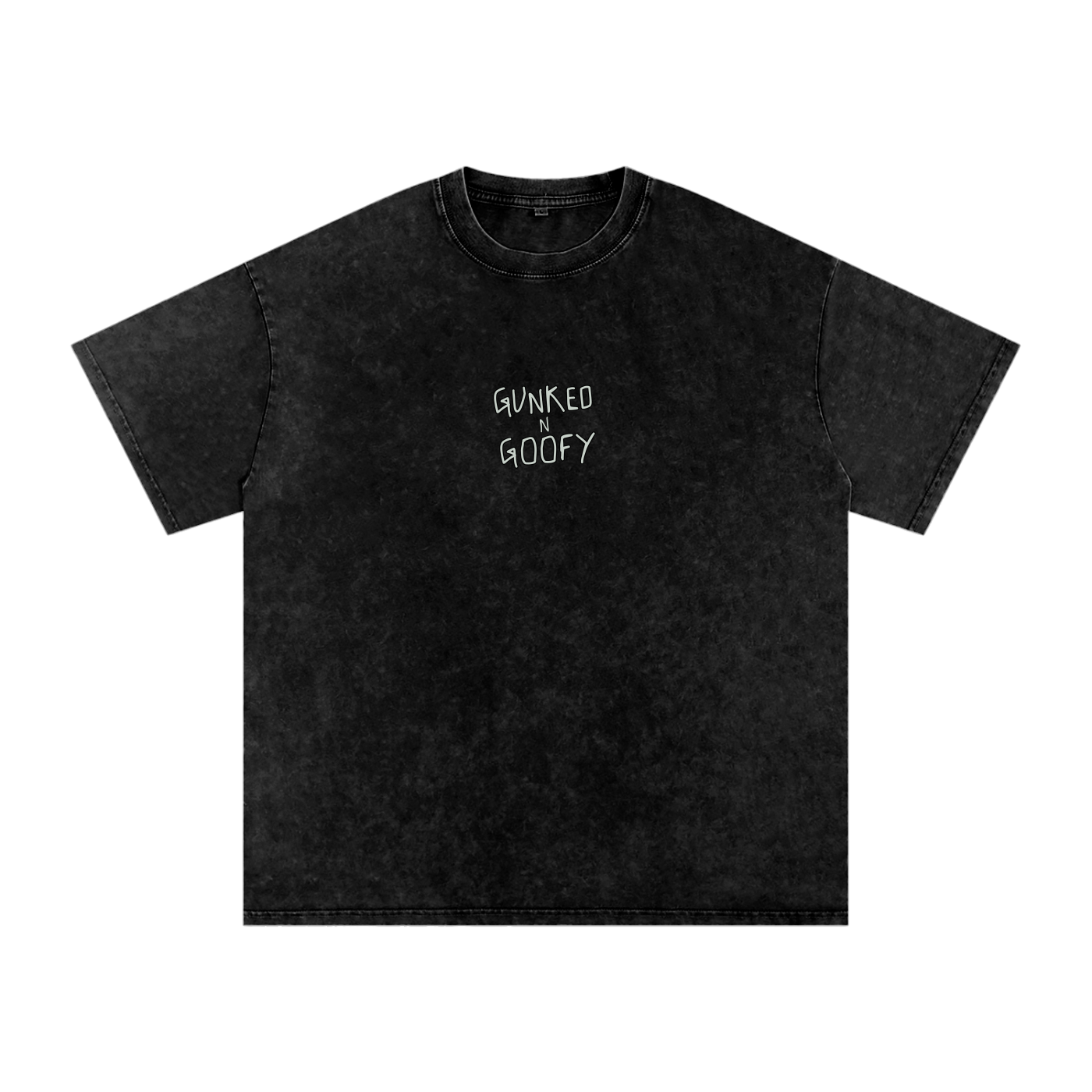 GUNKED N GOOFY-SKELLY-Oversized Snow Washed Tee