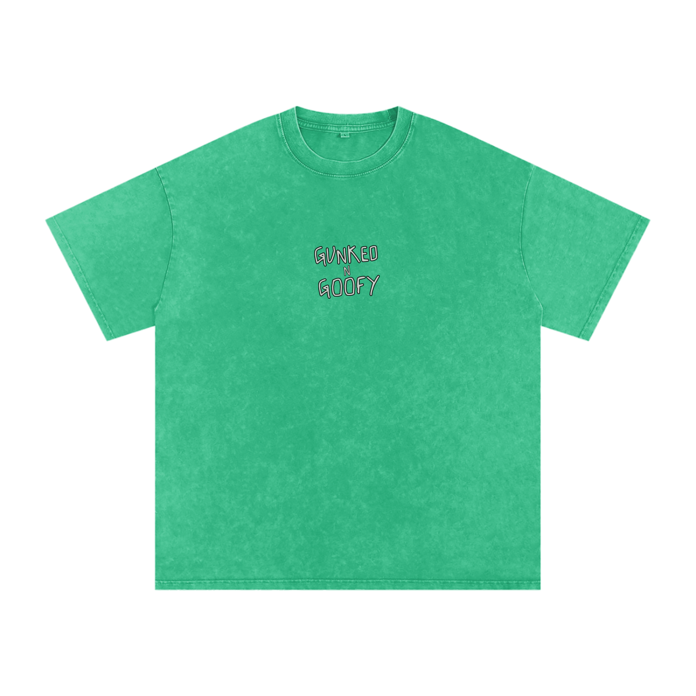 GUNKED N GOOFY-SKELLY-Oversized Snow Washed Tee
