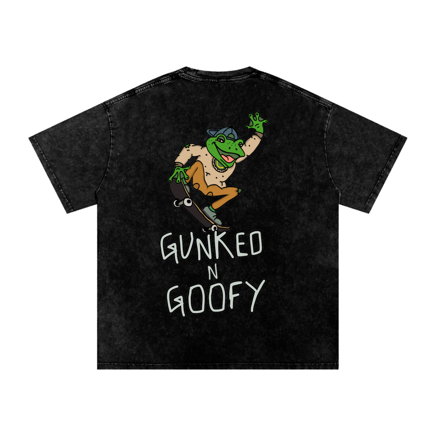 Gunked n Goofy Froggy Tee Shirt SnowWashed
