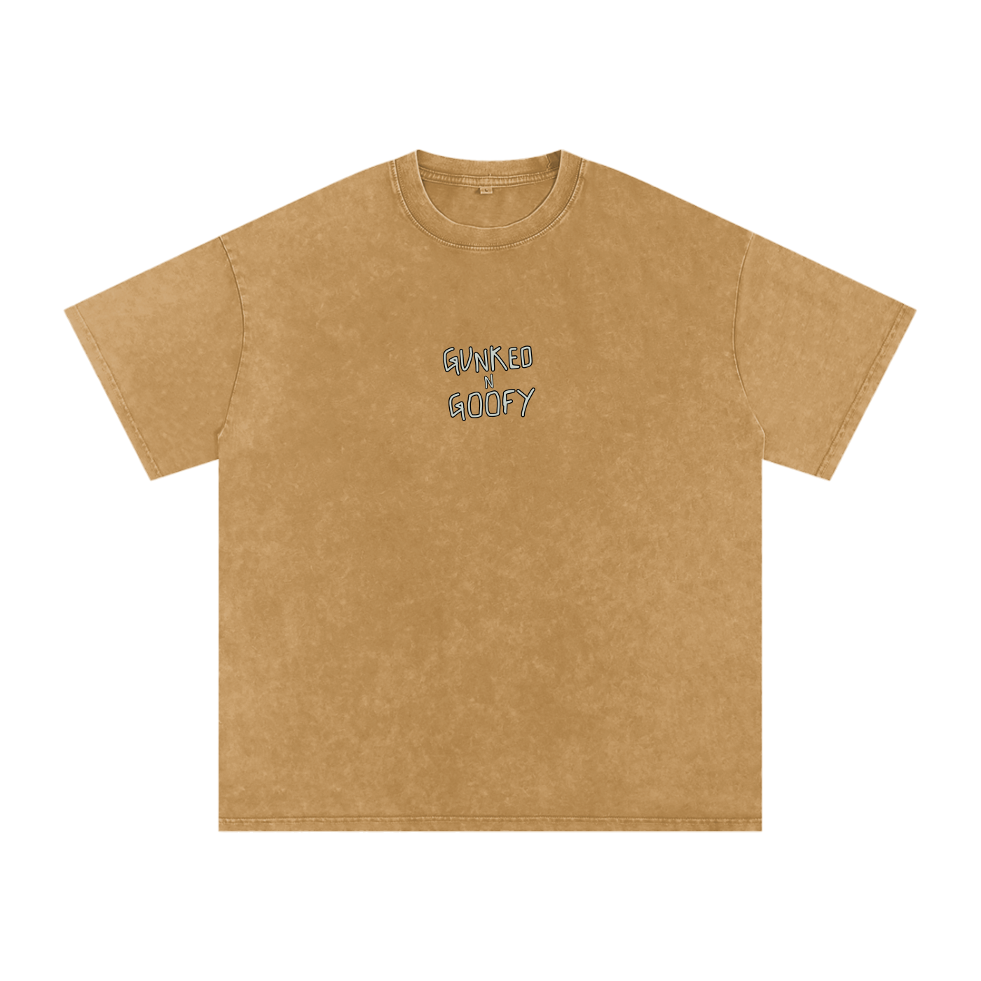 GUNKED N GOOFY-SKELLY-Oversized Snow Washed Tee