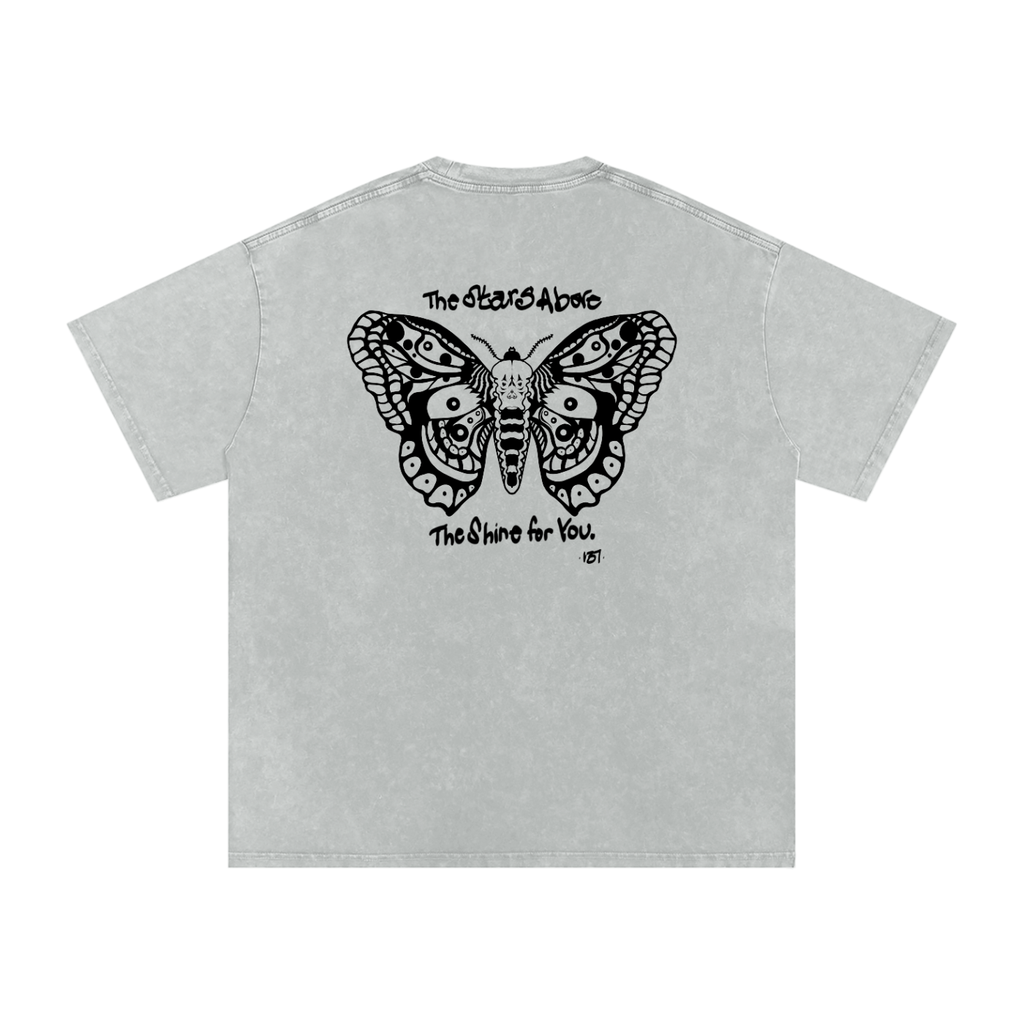 Snow Washed Oversized Cotton T-Shirt