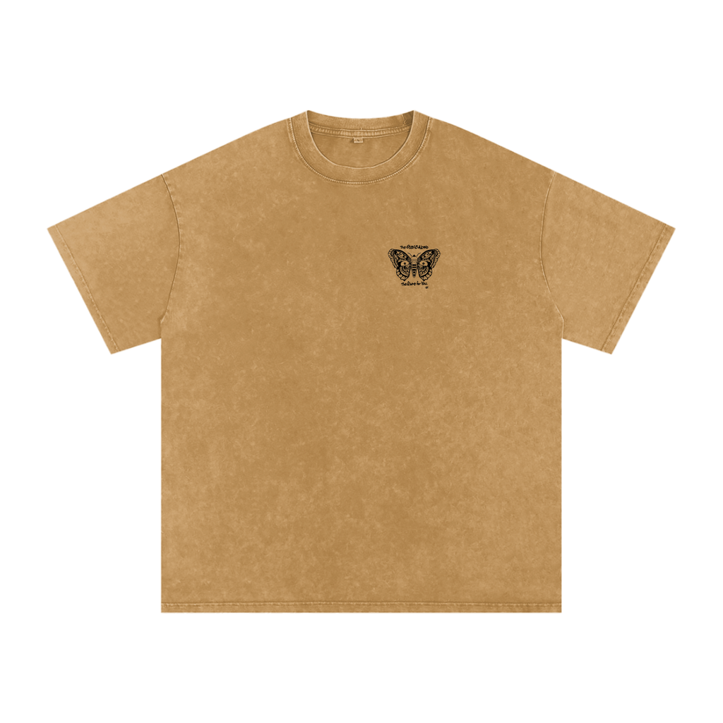 Snow Washed Oversized Cotton T-Shirt